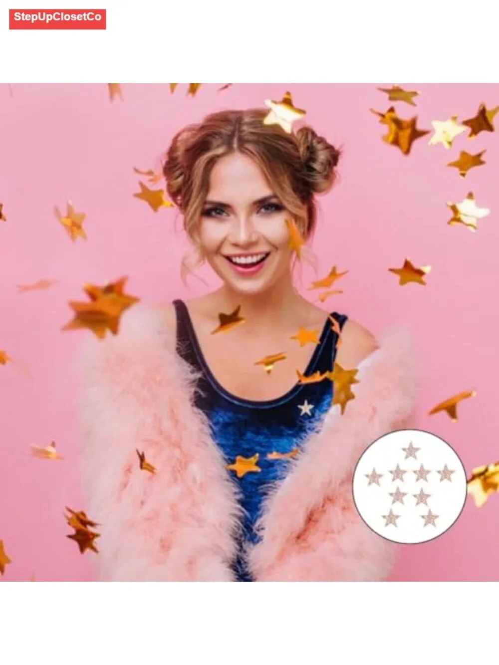 12pcs Star Brooch Pin Alloy Pentagram Rhinestone Badge Metal Brooch for Dress